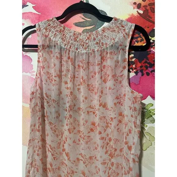 Simply Vera - Vera Wang - Sheer Floral Long Summer Dress - Size M - Picture 3 of 6